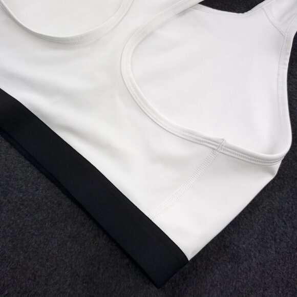 Nike Swoosh Sports Bra Medium Support Dri-Fit White Stretch Women's XL NWT - Picture 11 of 13